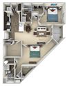 Woodley Kensington Place 2 bedrooms 2 baths furnished floor plan apartment in Woodbridge VA Woodley Kensington Place 2 bedrooms 2 baths furnished floor plan apartment in Woodbridge VA at Kensington Place, Virginia, 22191